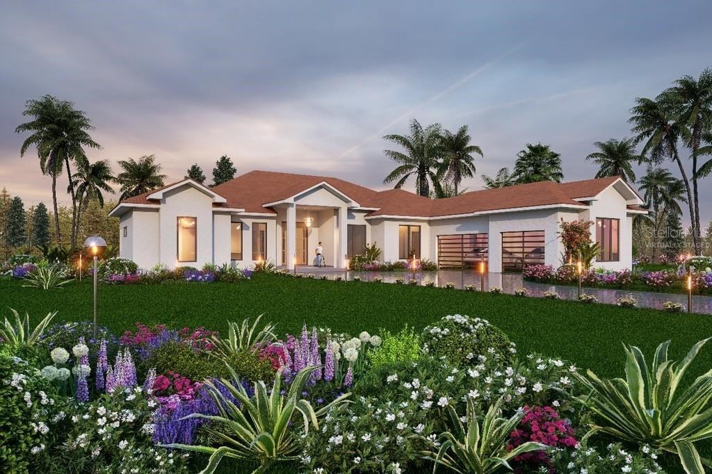 illustration of completed house